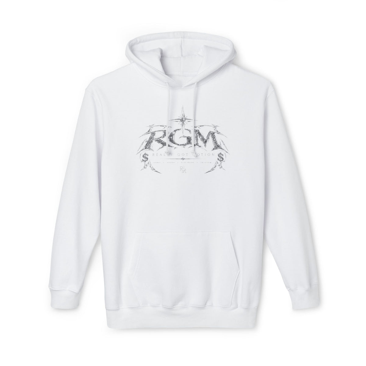 Unisex RGM Distressed Logo Hoodie — Vintage Nautical Graphic Pullover