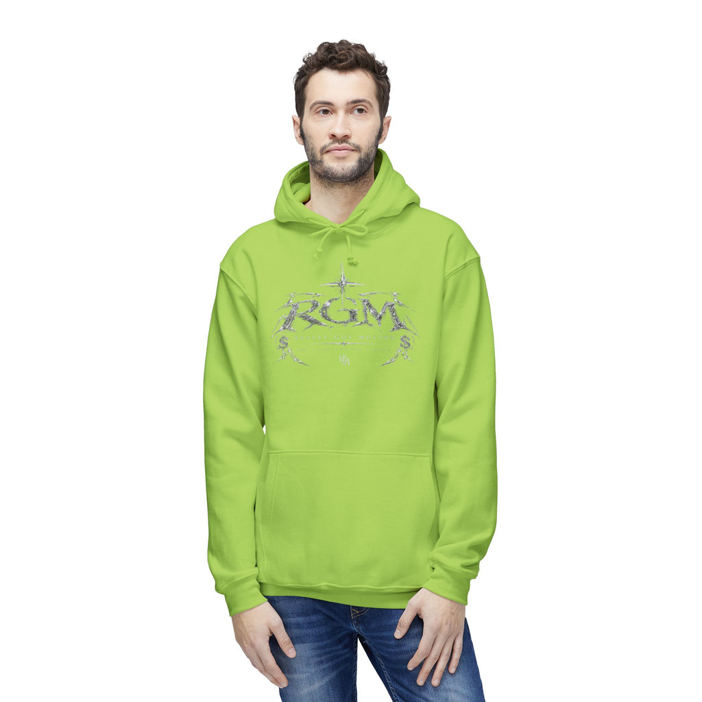 Unisex RGM Distressed Logo Hoodie — Vintage Nautical Graphic Pullover