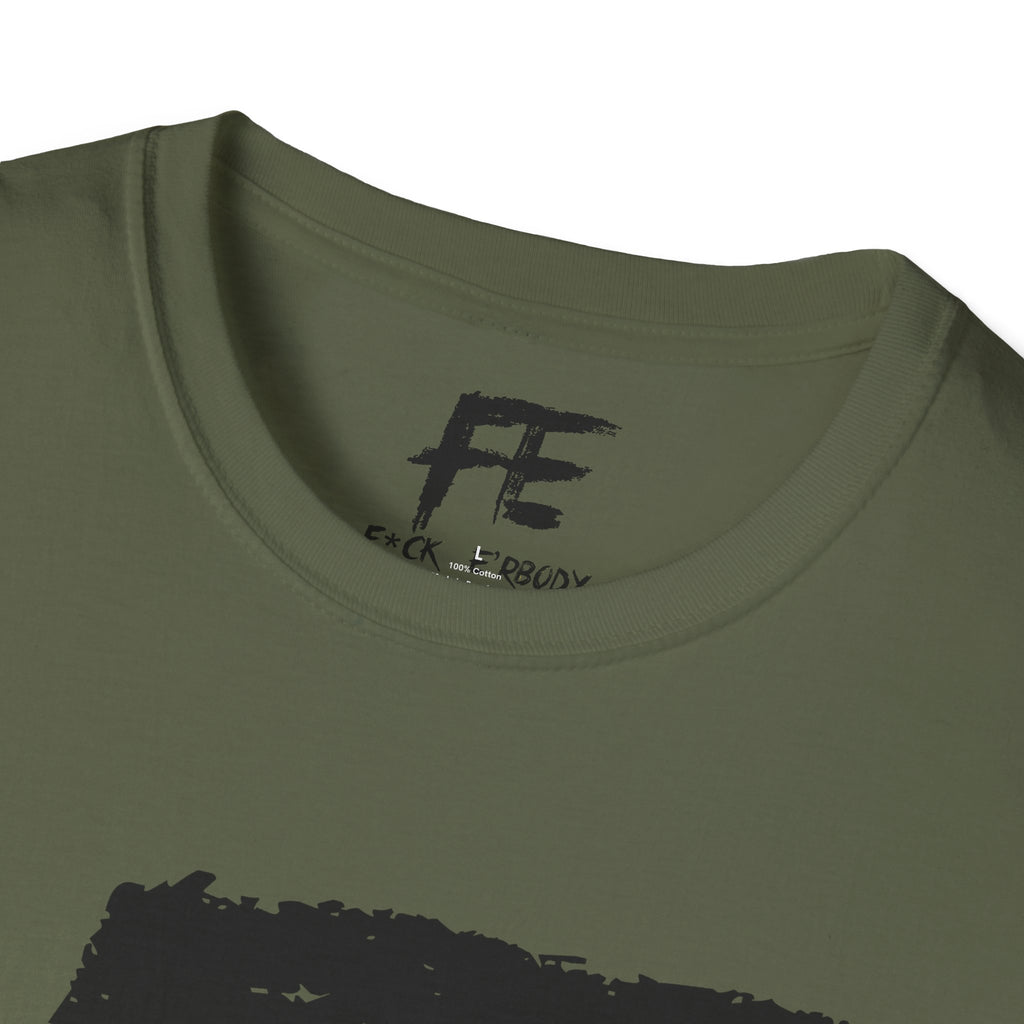Unisex F*ck E'Rbody Graphic Tee — Bold FE Brushstroke Statement T-Shirt