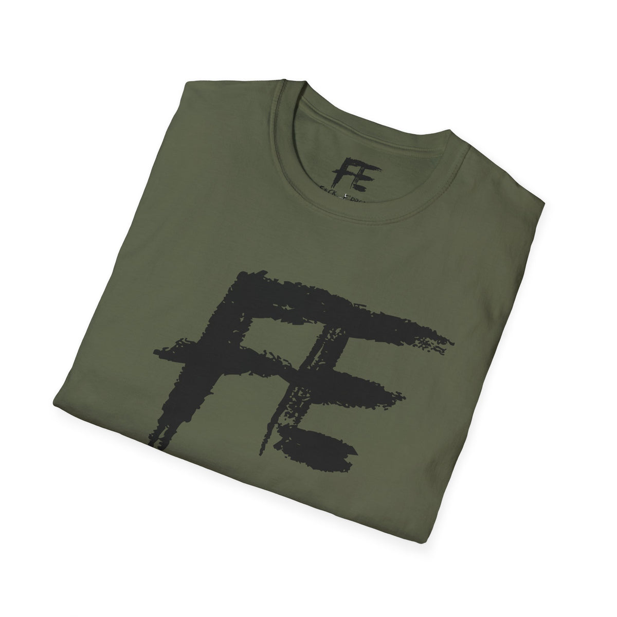 Unisex F*ck E'Rbody Graphic Tee — Bold FE Brushstroke Statement T-Shirt
