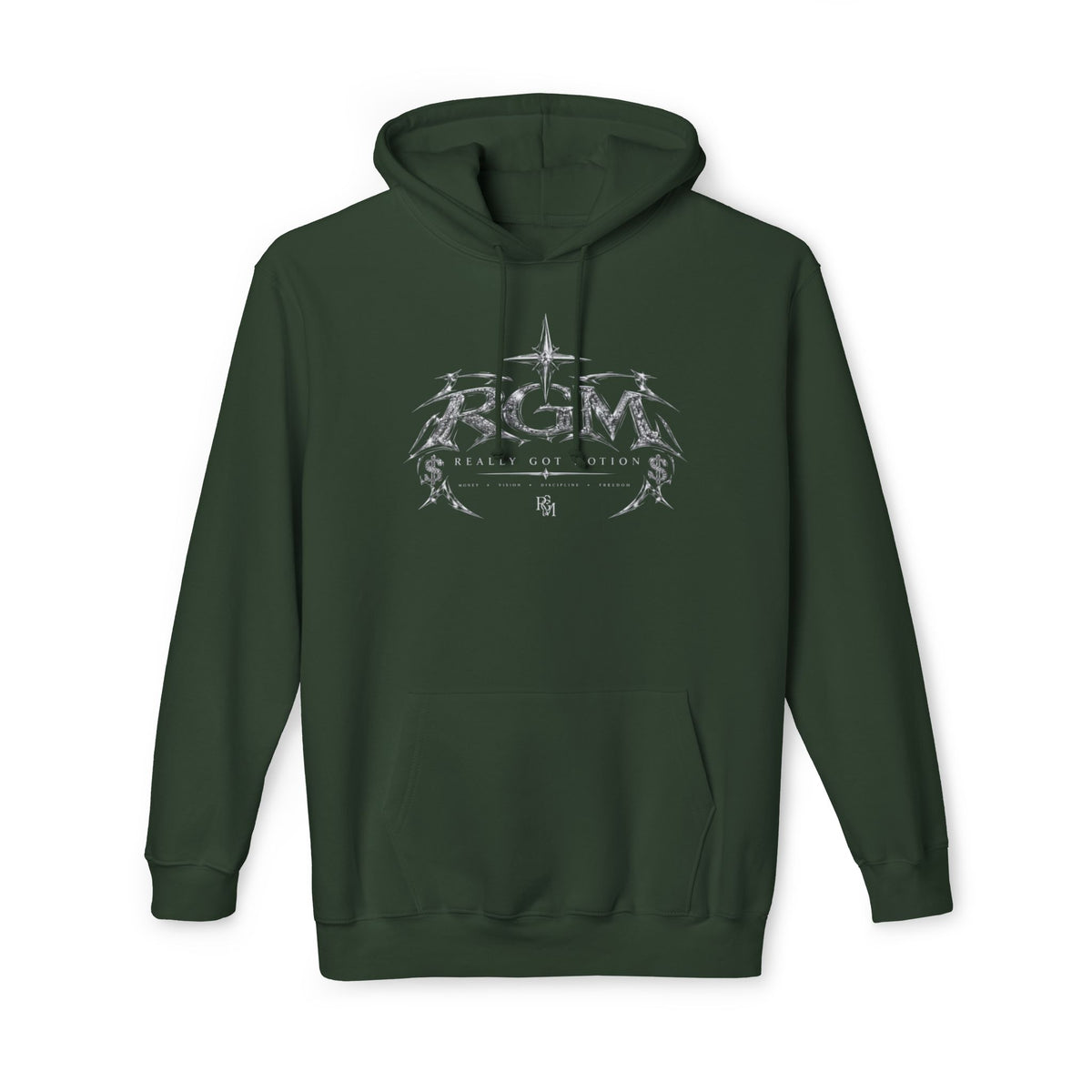 Unisex RGM Distressed Logo Hoodie — Vintage Nautical Graphic Pullover