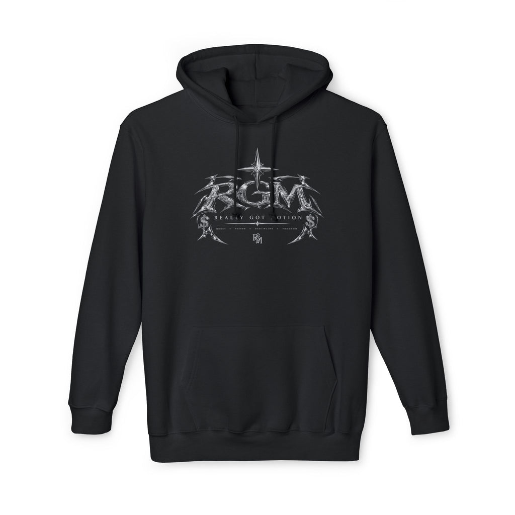 Unisex RGM Distressed Logo Hoodie — Vintage Nautical Graphic Pullover