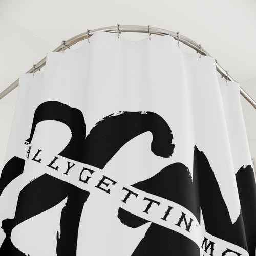 Money Vibes Shower Curtain – “Really Gettin’ Money” Graphic Bathroom Decor