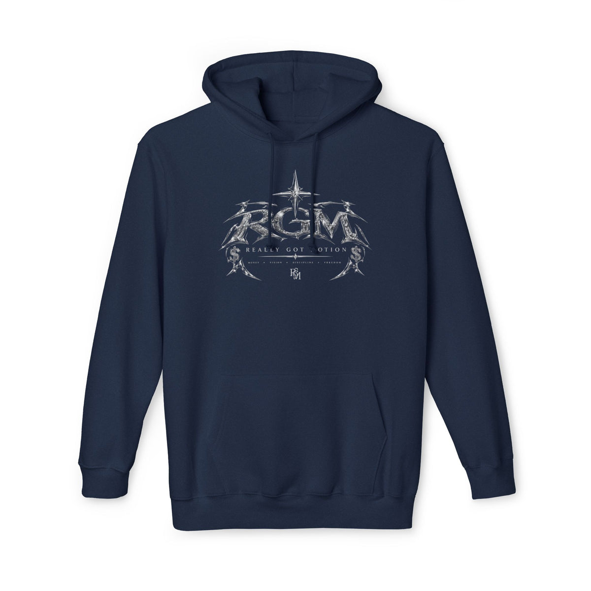 Unisex RGM Distressed Logo Hoodie — Vintage Nautical Graphic Pullover