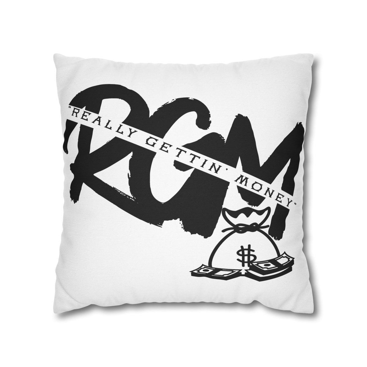 Money Bag Pillowcase – "Really Gettin' Money" Decorative Throw Pillow
