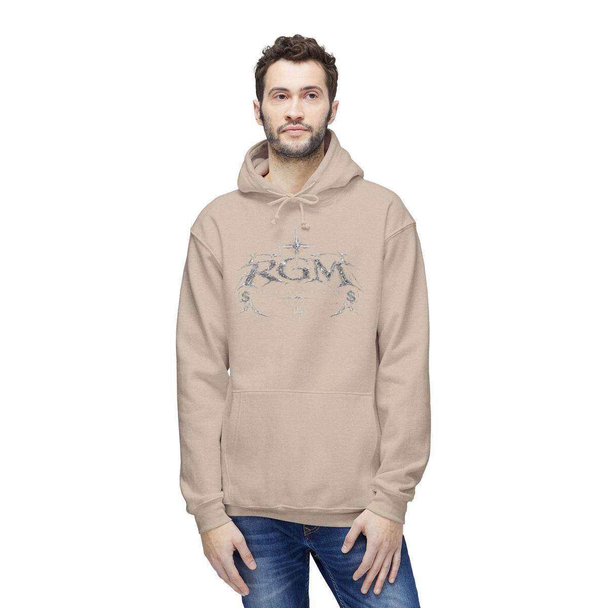 Unisex RGM Distressed Logo Hoodie — Vintage Nautical Graphic Pullover