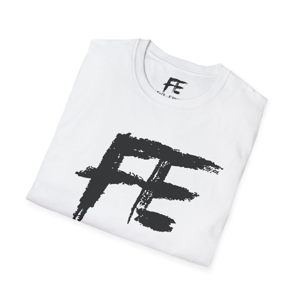 Unisex F*ck E'Rbody Graphic Tee — Bold FE Brushstroke Statement T-Shirt