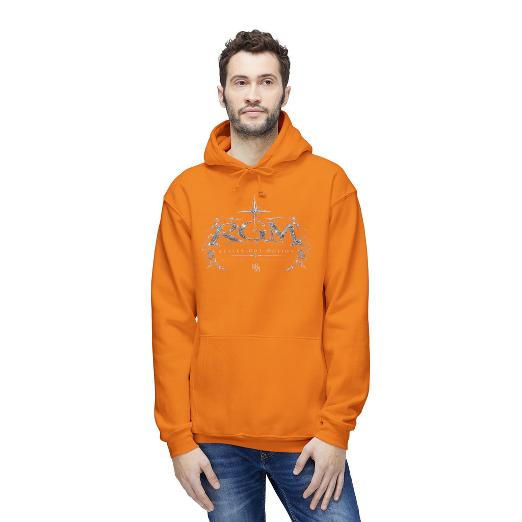 Unisex RGM Distressed Logo Hoodie — Vintage Nautical Graphic Pullover