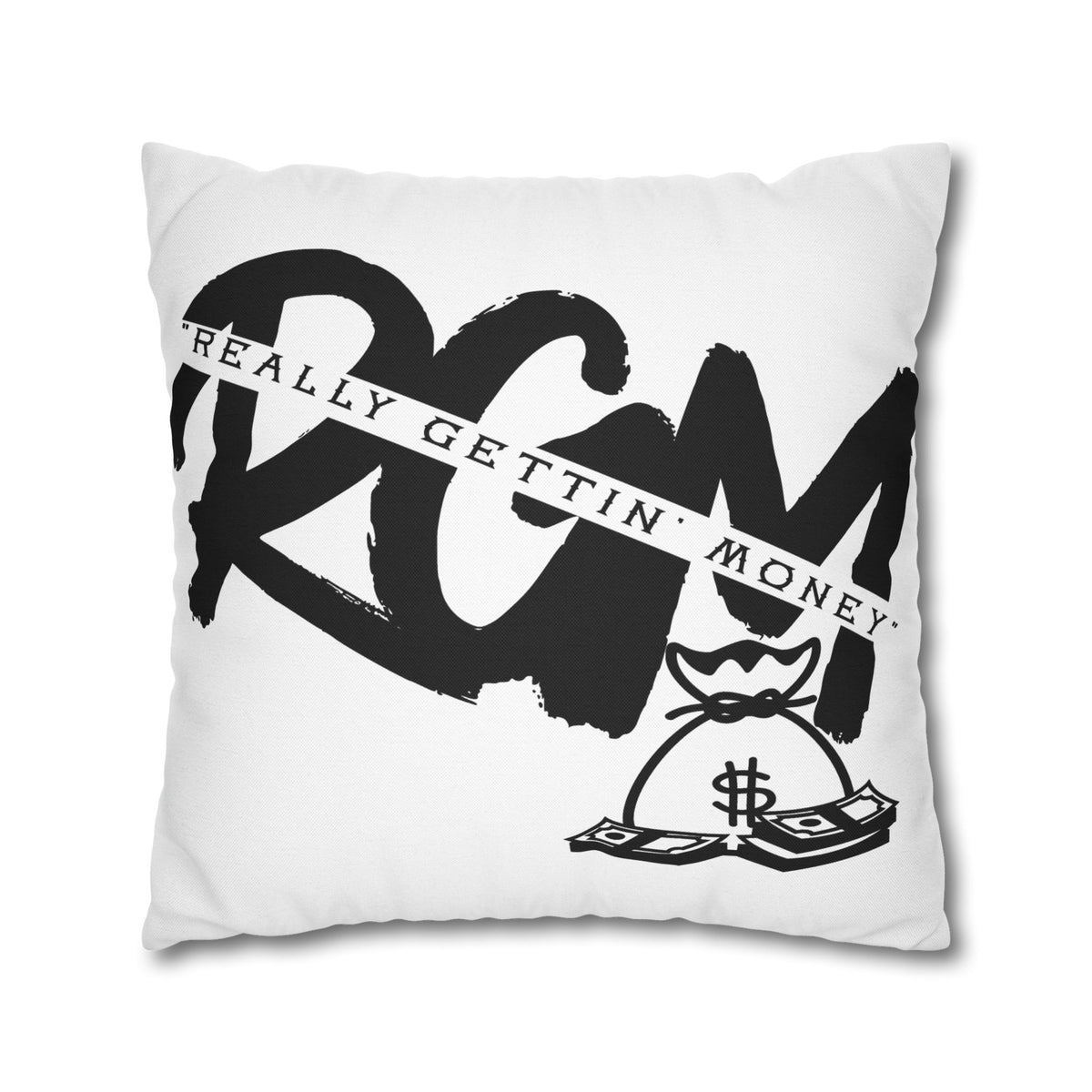 Money Bag Pillowcase – "Really Gettin' Money" Decorative Throw Pillow