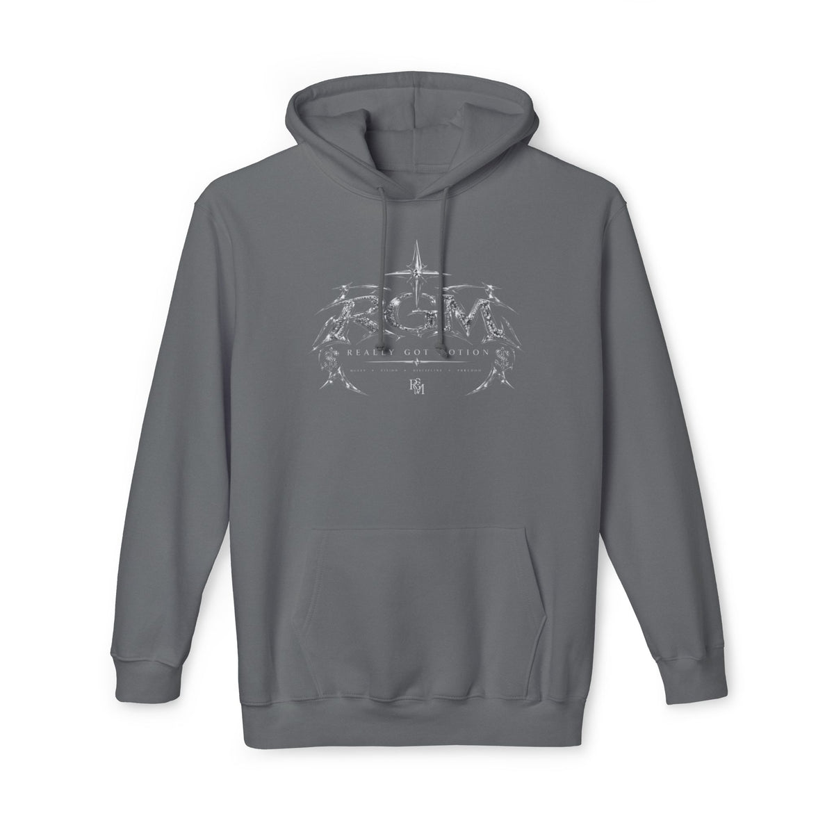 Unisex RGM Distressed Logo Hoodie — Vintage Nautical Graphic Pullover