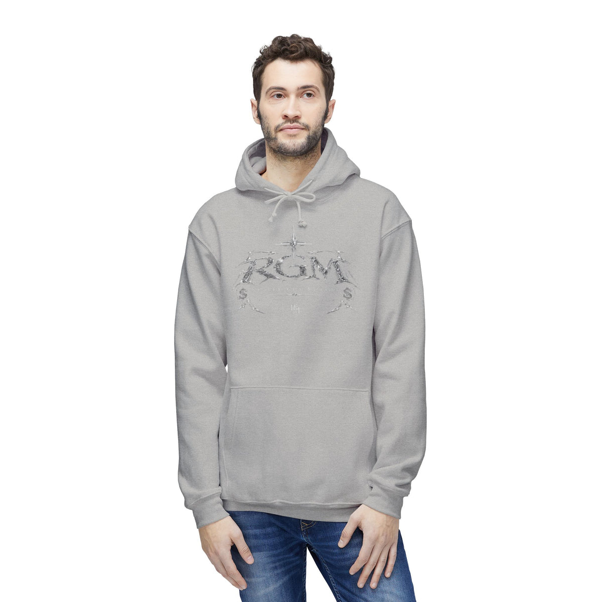 Unisex RGM Distressed Logo Hoodie — Vintage Nautical Graphic Pullover