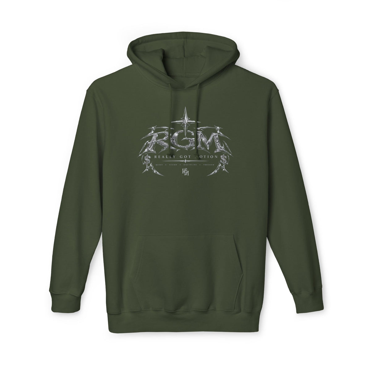 Unisex RGM Distressed Logo Hoodie — Vintage Nautical Graphic Pullover